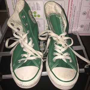Green hightop converse